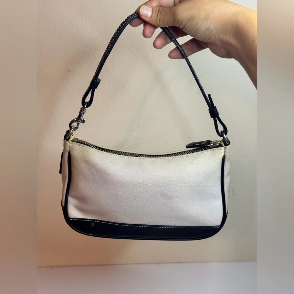 Coach Y2K Hampton Demi Mini Hand Bag Shoulder Bag Canvas/Leather - Picture 6 of 13